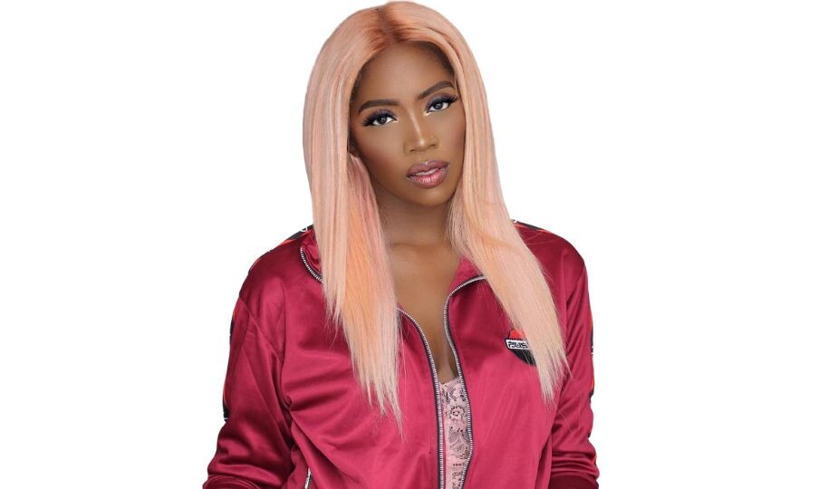 Tiwa Savage Colored blonde and white hairstyle
