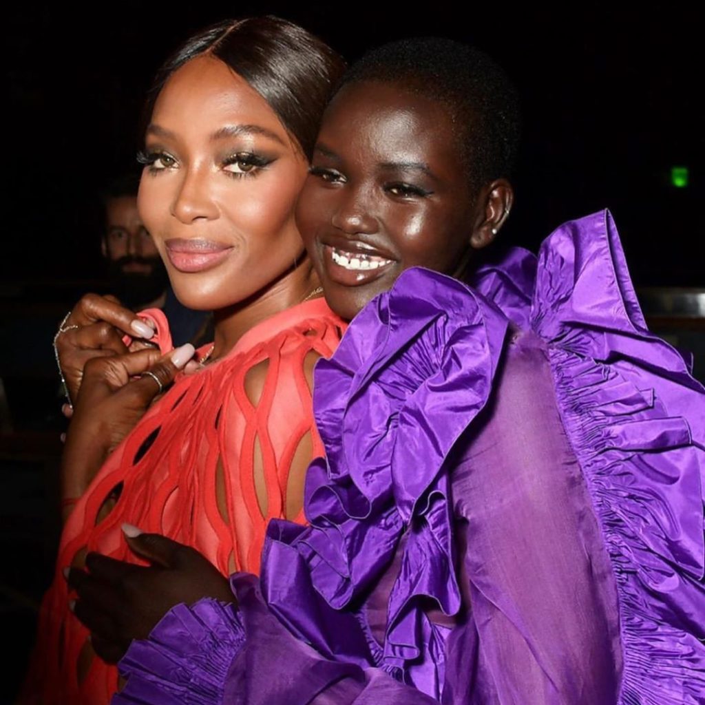  Black celebrities : Naomi Campbell & Adut Akech (Fashion For Relief Show, London)