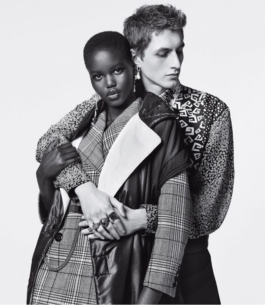 DZALEU.COM : African Lifestyle Magazine - Adut Akech & Henry Kitcher Givenchy campagne Winter of Eden Automne-Hiver 2019-2020