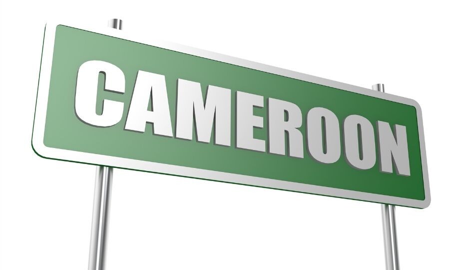 Cameroun - Cameroon - Ongola Ewondo - Yaoundé map carte panneau