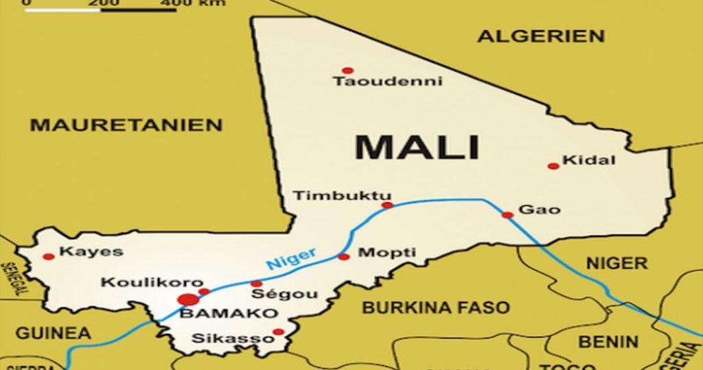 Carte du Mali, Afrique de l'ouest, sahel, Cedeao