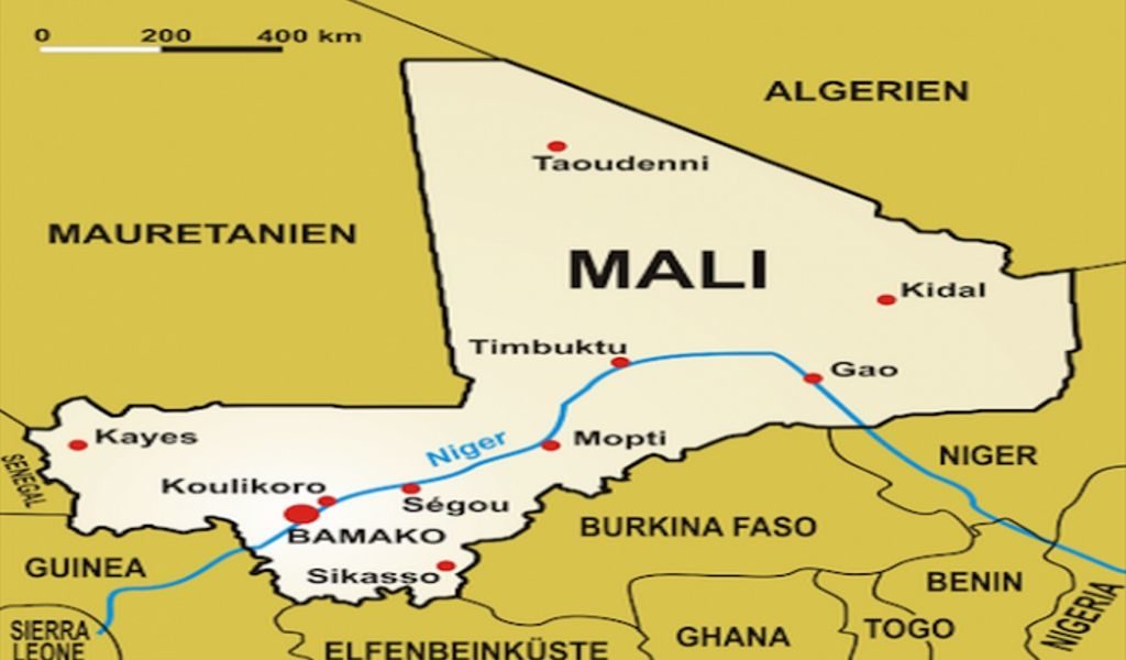 DZALEU.com - pays africains : carte du mali, Afrique de l'ouest, sahel, Cedeao