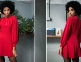 Shopping tenues et accessoires amincissants - Robe rouge évasée