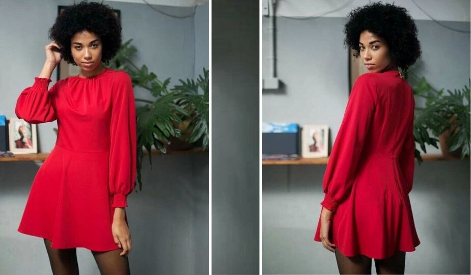 Shopping tenues et accessoires amincissants - Robe rouge évasée