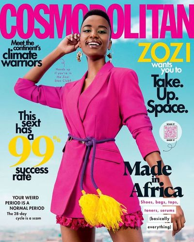 Zozibini Tunzi, Miss Univers 2019 en cover de Cosmopolitan Afrique du Sud