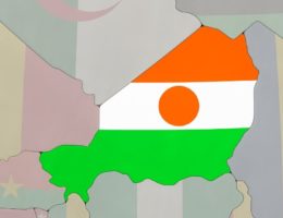 Carte et drapeau du Niger