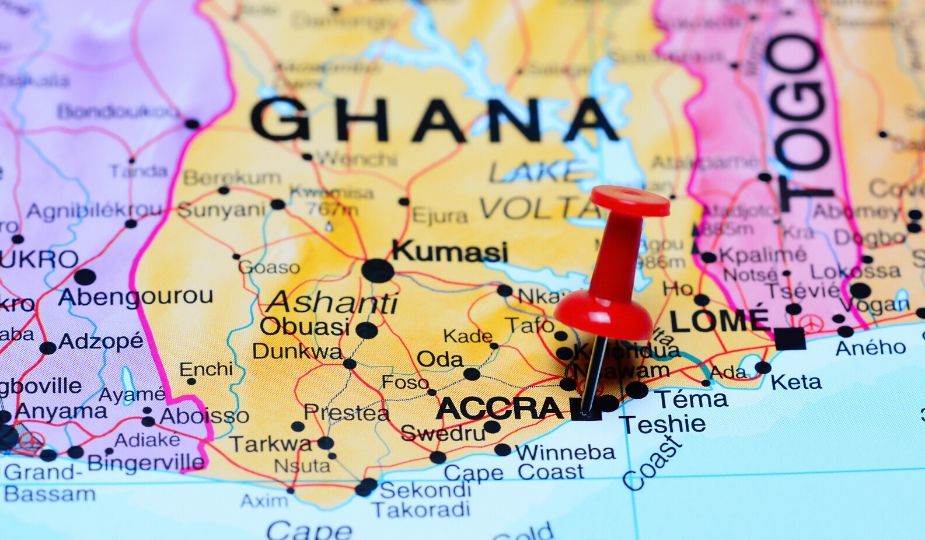Ghana map carte