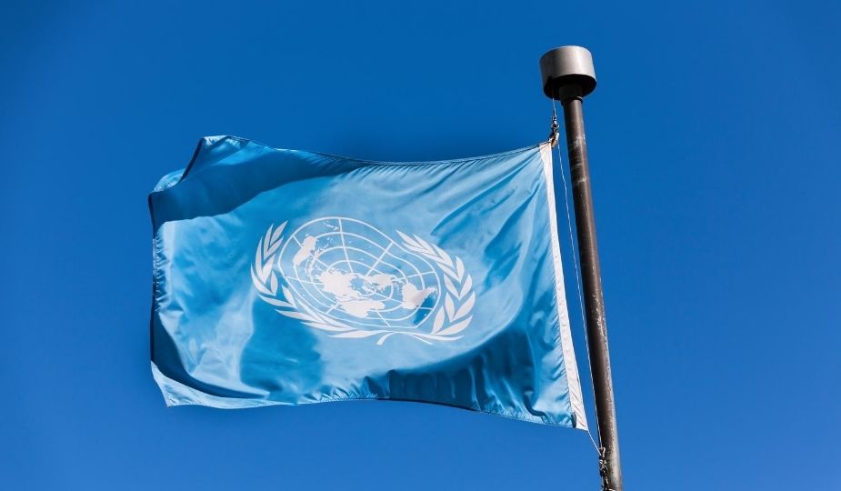ONU (Organisation des Nations-unies) drapeau