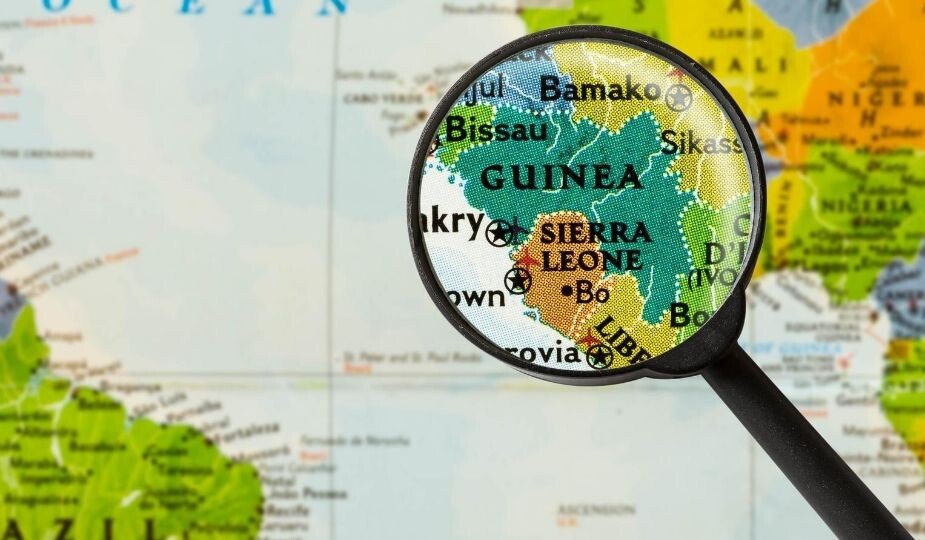 Guinée Conakry Kankan map Sierra Léone carte